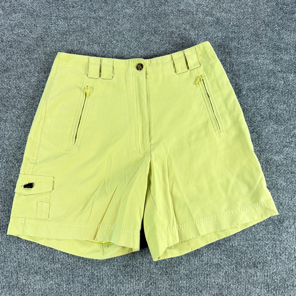 Jamie Sadock Womens Golf Shorts Size 6 Lime Green Cargo Zip Pocket Activewear
